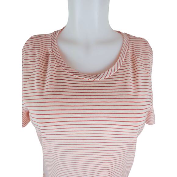 Toad & Co. Pink Sand Mini Stripe Lightweight Athleisure Windmere SS Dress M NWT - Picture 2 of 8